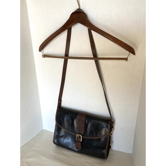 Vintage BRAHMIN Brown Leather Croco Medium CrossBody Shoulder Satchel Purse - Picture 15 of 15